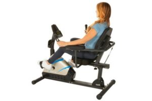 Exerpeutic 2000 High Capacity Programmable Magnetic Recumbent Bike with Air Soft Seat and Heart Pulse Sensors
