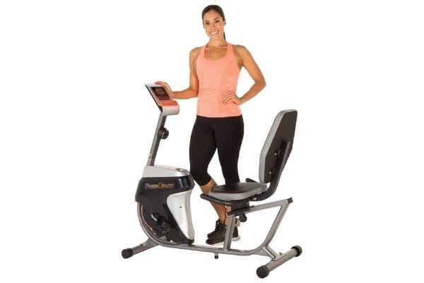 Fitness Reality R4000 Magnetic Tension Recumbent Bike with Workout Goal Setting Computer